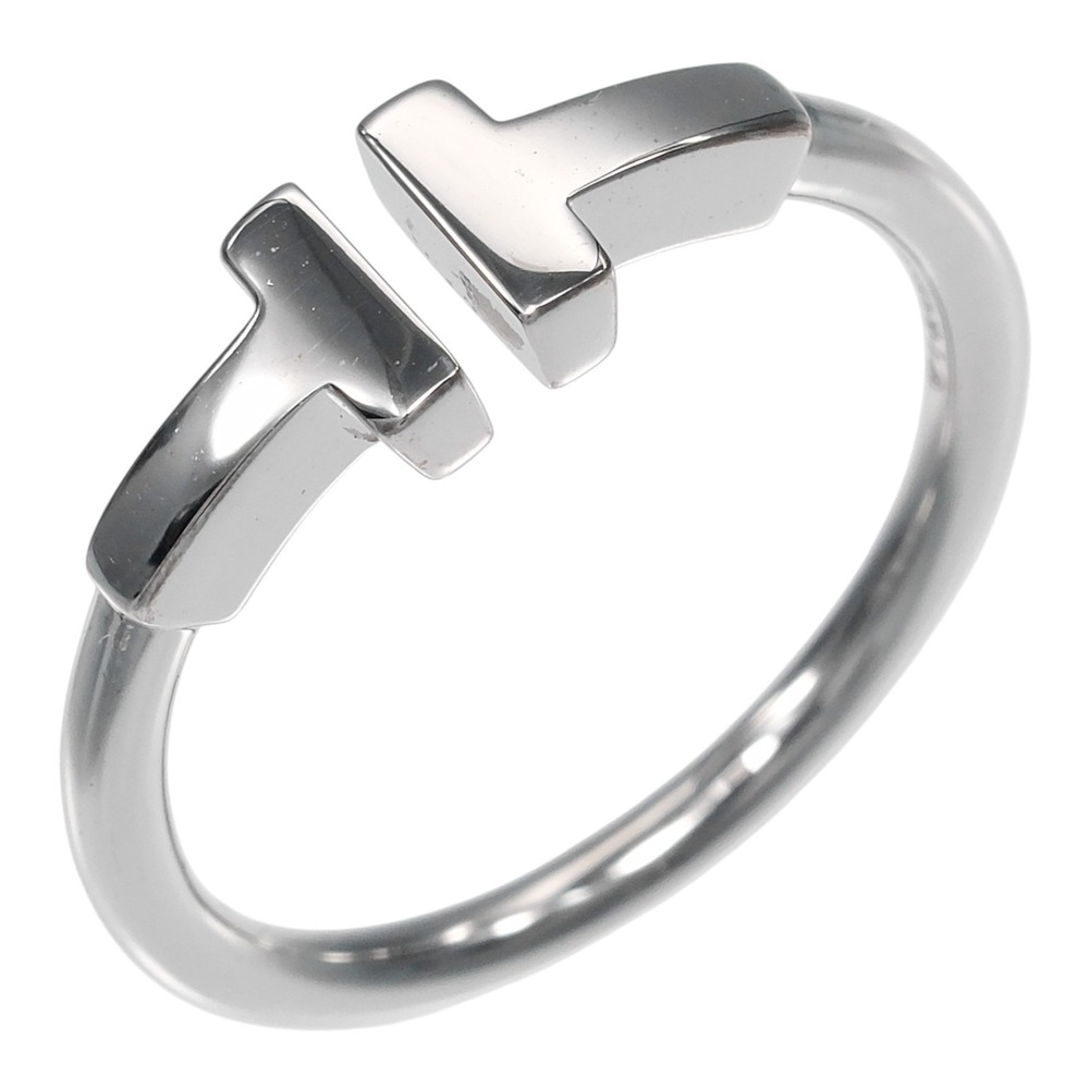 Tiffany & Co. T Wire Ring, Size 11, 18K White Gold, Approx. 3.47g.